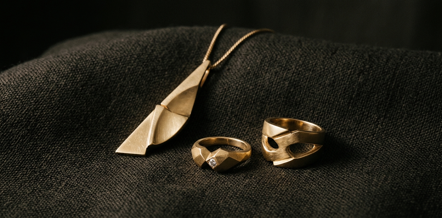 Efva Attling guldringar på linnetyg