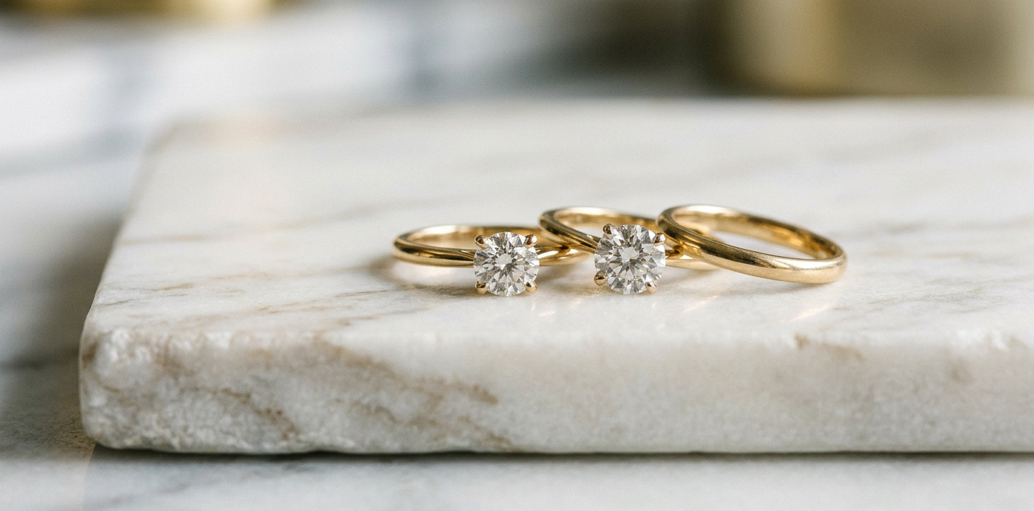 Hallbergs Guld ringar och halsband